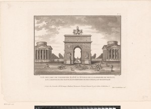 Gezicht op de Arc de Triomphe