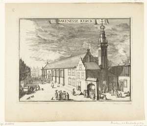 Gezicht op de Bakenesserkerk te Haarlem