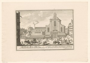 Gezicht op de Barfüsserkerk in Neurenberg