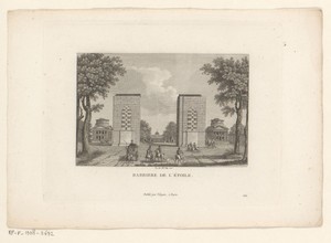 Gezicht op de Barrière de l’Etoile te Parijs
