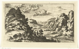 Gezicht op de berg Tabor en de transfiguratie van Christus