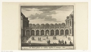 Gezicht op de binnenplaats van Paleis Honselaarsdijk