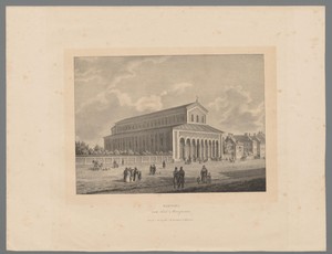 Gezicht op de Bonifatiusbasiliek in München