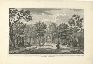 Gezicht op de Bosbrug te Den Haag