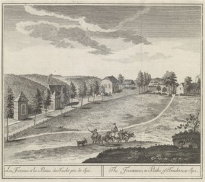 Gezicht op de bron en de baden van Tonnelet