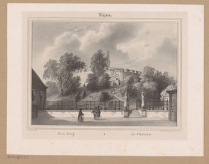 Gezicht op de burcht van Leiden
