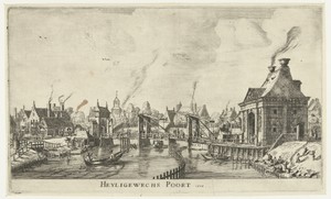 Gezicht op de Derde Heiligewegspoort te Amsterdam