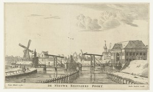Gezicht op de Derde Regulierspoort te Amsterdam