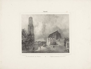 Gezicht op de Domkerk en Domtoren