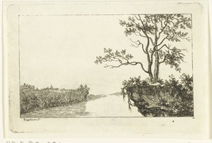 Gezicht op de Donau bij Lintz