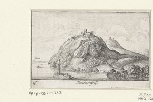 Gezicht op de Drachenfels aan de Rijn