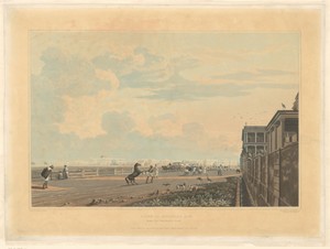 Gezicht op de Esplanade Row in Calcutta