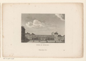 Gezicht op de Faculté de médecine de Paris te Parijs