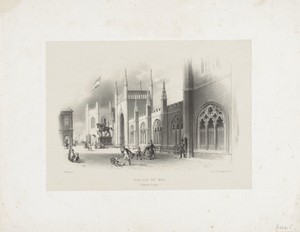 Gezicht op de Gotische galerij van Paleis Kneuterdijk