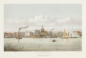 Gezicht op de Groothoofdspoort in Dordrecht