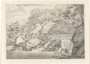 Gezicht op de grote waterval van Chartreuse