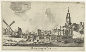 Gezicht op de Haarlemmerpoort te Amsterdam