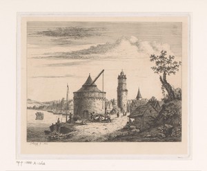 Gezicht op de haven van Andernach