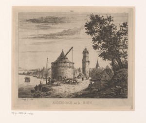 Gezicht op de haven van Andernach