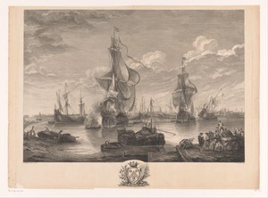 Gezicht op de haven van Brugge