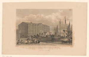 Gezicht op de haven van Liverpool