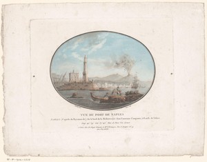 Gezicht op de haven van Napels