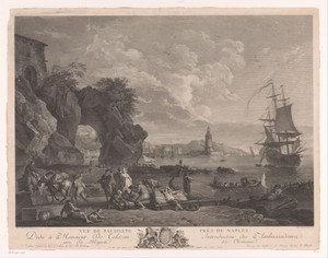 Gezicht op de haven van Posillipo