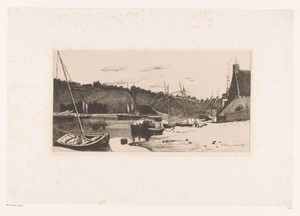 Gezicht op de haven van Rance