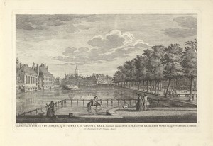 Gezicht op de Hofvijver te Den Haag