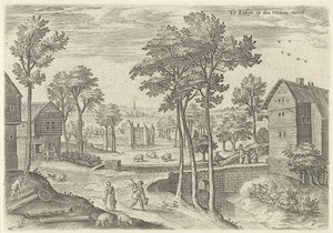 Gezicht op de hoofdstraat van Laken
