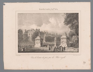 Gezicht op de ingang van het Warandepark