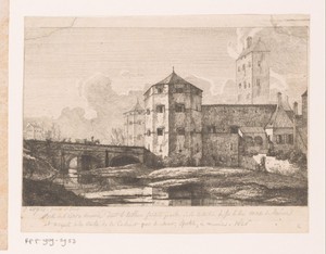 Gezicht op de Isartor poort te München