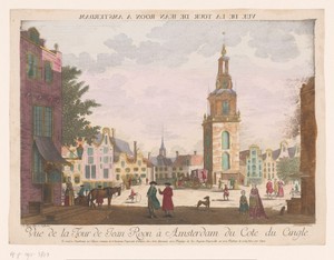 Gezicht op de Jan Roodenpoortstoren te Amsterdam