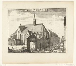 Gezicht op de Janskerk te Haarlem