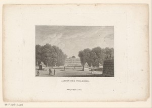 Gezicht op de Jardin des Tuileries