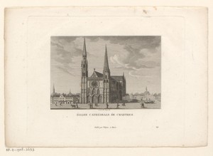 Gezicht op de Kathedraal van Chartres