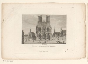 Gezicht op de Kathedraal van Reims