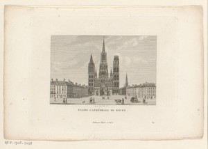 Gezicht op de Kathedraal van Rouen