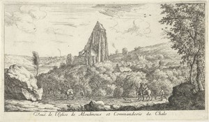 Gezicht op de kerk van Moulineux