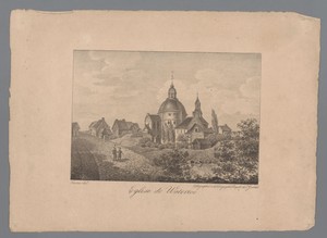 Gezicht op de kerk van Waterloo