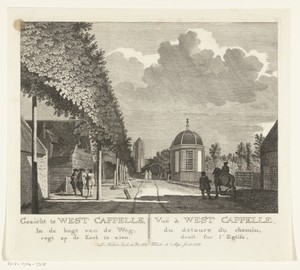 Gezicht op de kerktoren van  Westkapelle