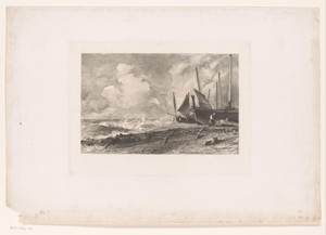 Gezicht op de kust bij Brighton