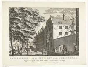 Gezicht op de Kweekschool voor de Zeevaart te Amsterdam