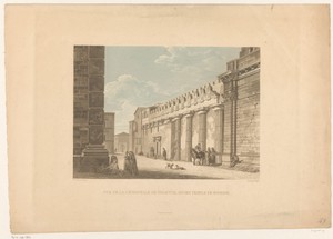 Gezicht op de linkerzijde van de kathedraal in Syracuse