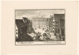 Gezicht op de Melkmarkt in Neurenberg