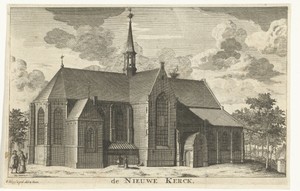 Gezicht op de Nieuwe Kerk te Alphen aan den Rijn