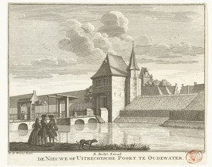 Gezicht op de Nieuwe Poort te Oudewater