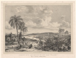 Gezicht op de oevers van de Rio das Velhas