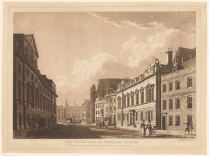 Gezicht op de Old Palace Yard en de Lady Chapel vanaf St Margaret's Church