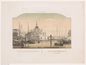 Gezicht op de Ooster Oude Hoofdpoort in Rotterdam